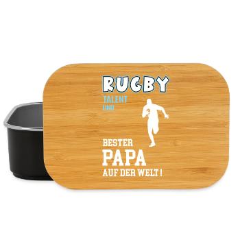 Rugby Bester Papa Vater Vatertag Geburtstag - Lunch Box - Schwarz - Vorne