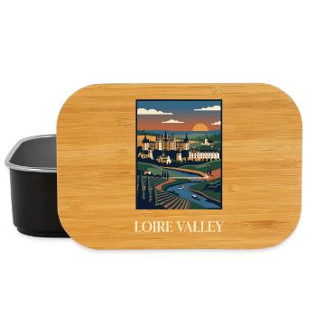 Loire Valley Sunset Château Panorama - Lunch Box - black - Front