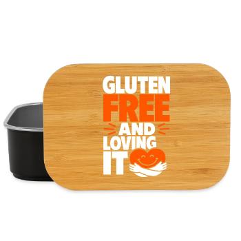 Gluten Free And Loving It Heart - Lunch Box - black - Front
