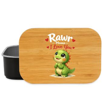 Süßer Dino Rawr Means I Love You Geschenk - Lunch Box - Schwarz - Vorne