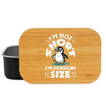 Pingouin mignon - Cadeau pour l’amoureux des manchots - Boîte à goûter - noir - Devant