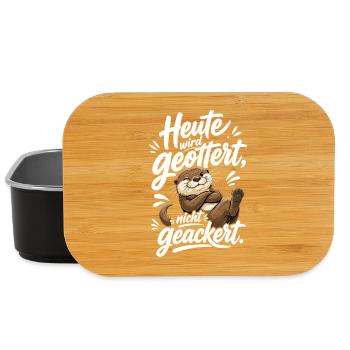 Heute Wird Geottert Lustiger Otter Spruch - Lunch Box - Schwarz - Vorne