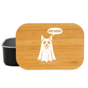 Berger allemand Boo Woof - Chien drôle d’Halloween - Boîte à goûter - noir - Devant