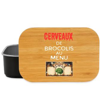 Cerveaux de Brocolis au Menu - Boîte à goûter - noir - Devant