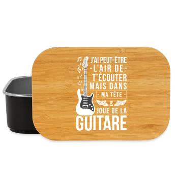 J Ai Peut Etre L Air De T Ecouter Mais Dans Ma ... - Boîte à goûter - noir - Devant