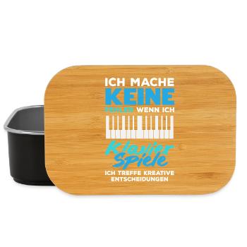 Piano Klavier Musiker Geschenk Geschenkidee - Lunch Box - Schwarz - Vorne