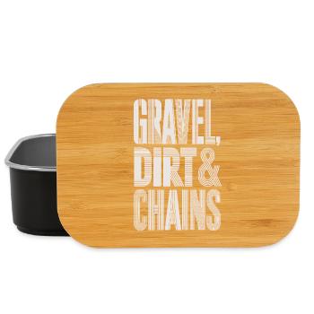 Gravel Bike Gift Shirt - Lunch Box - black - Front