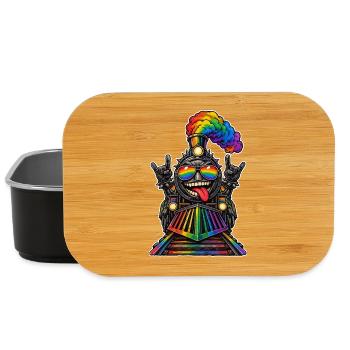 Regenbogenzug im Rock Stil - Lunch Box - Schwarz - Vorne