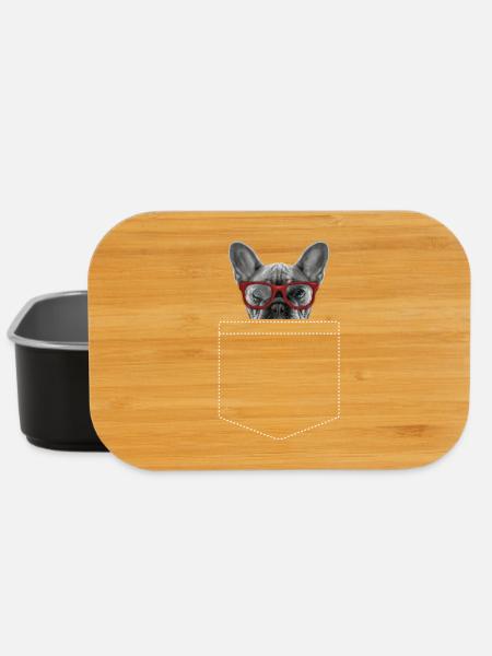 Hund Französische Bulldogge - Lunch Box - Schwarz