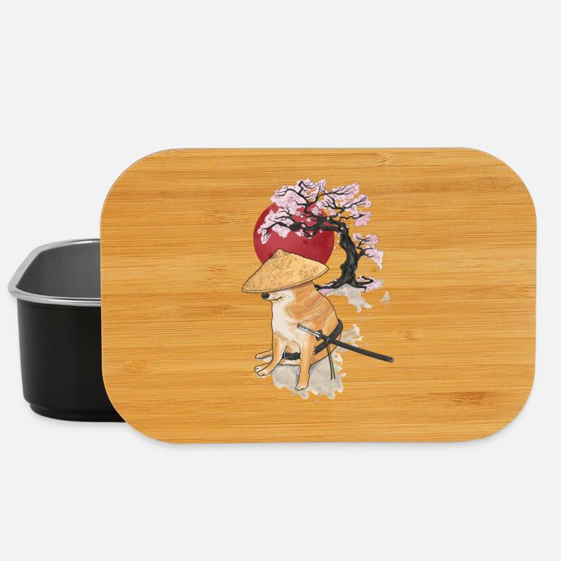 samurais cheems - Lunch Box - Schwarz
