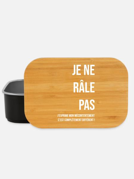 Je ne râle pas blanc - Boîte à goûter - noir
