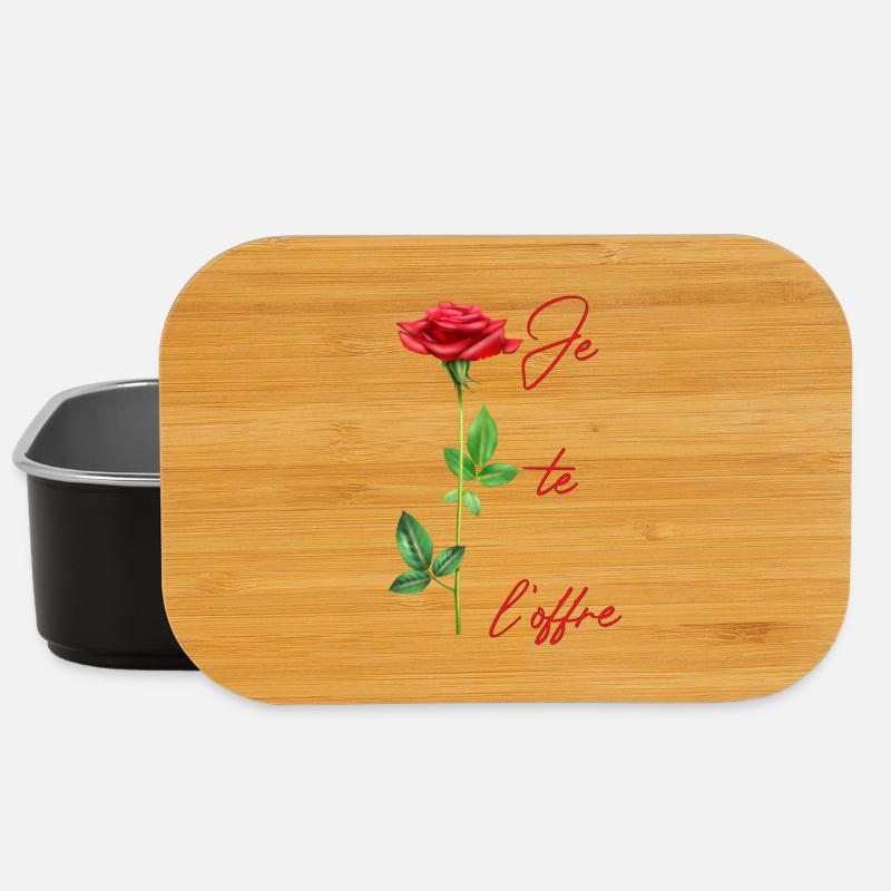 I offer it to you: Red Rose - Lunch Box - black