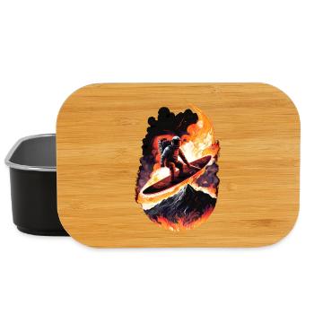 Astronaute de surf - Boîte à goûter - noir - Devant