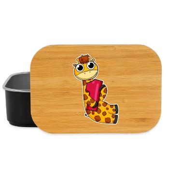 1 an - Inscription à l’école - Motif girafe - Boîte à goûter - noir - Devant