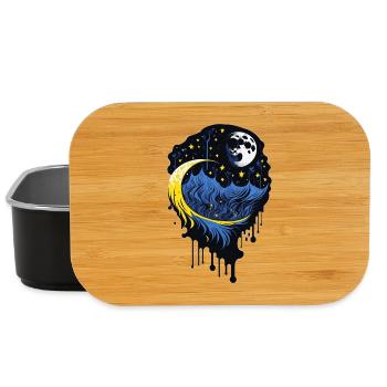 Moon and Stars - Lunch Box - black - Front