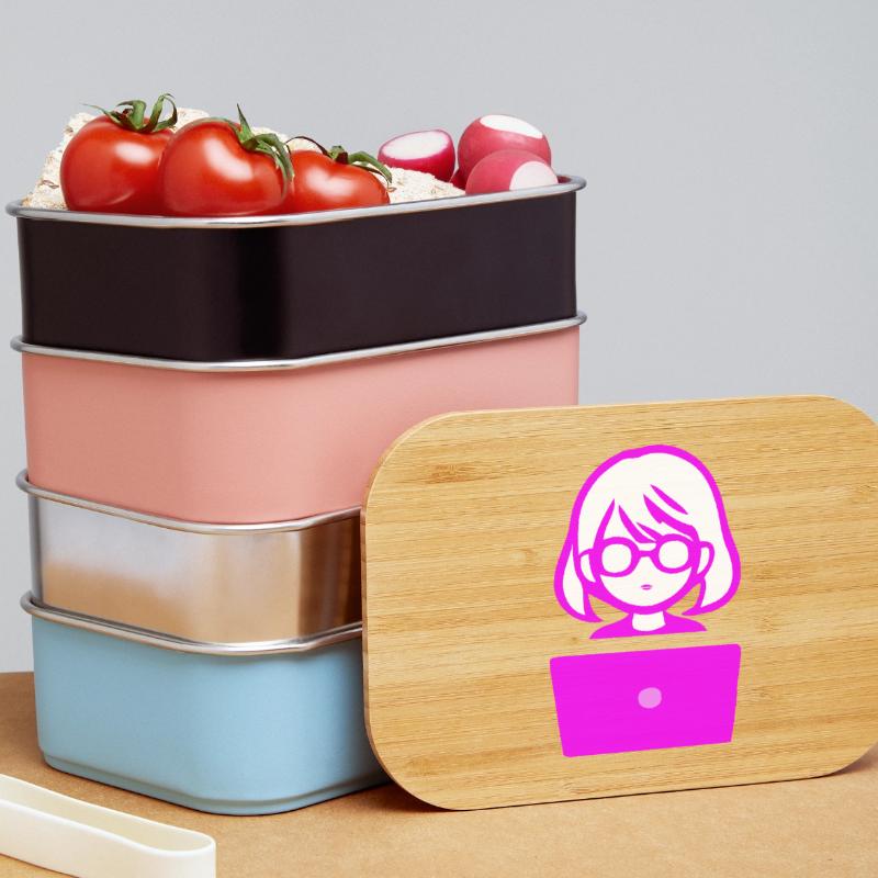 Femme avec un codeur de programmeur informatique Boîte à goûter