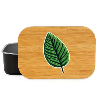 Grünes Blatt Patch - Lunch Box - Schwarz - Vorne