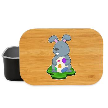 Bunny Easter Easter Egg - Lunch Box - black - Front