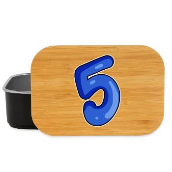 Number 5 Number Blue - Lunch Box - black - Front