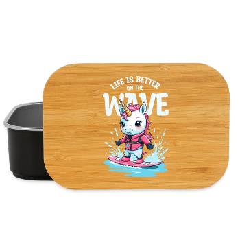 Wakeboard Einhorn - Lunch Box - Schwarz - Vorne