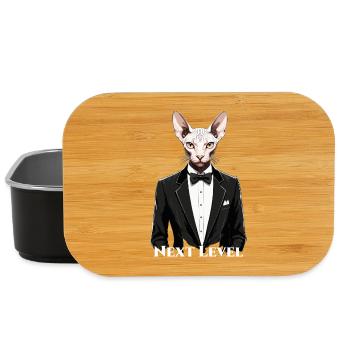 Sphynx Katze schick Anzug Smoking Level Geschenk - Lunch Box - Schwarz - Vorne
