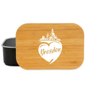 Dresden Liebe Frauenkirche Herz Stadt Symbol Logo - Lunch Box - Schwarz - Vorne