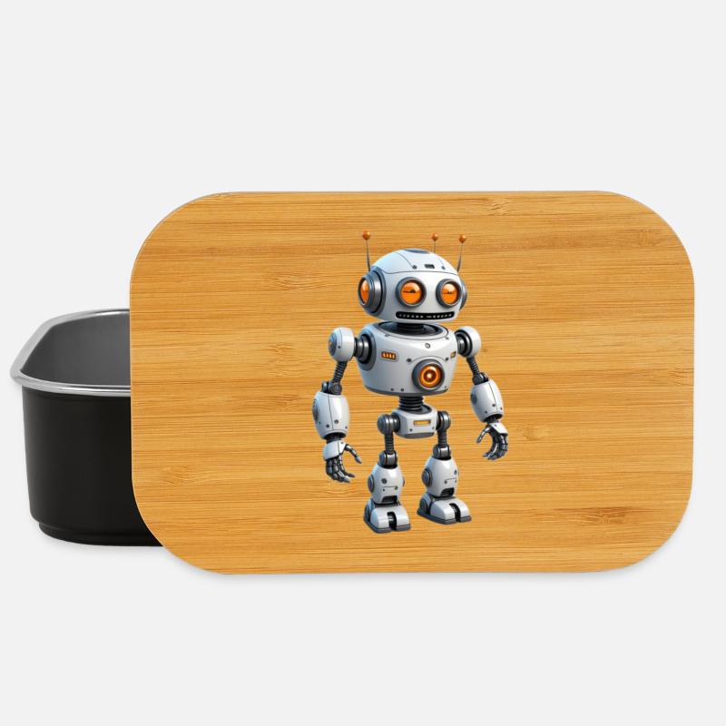 Robot de dessin animé - Boîte à goûter - noir