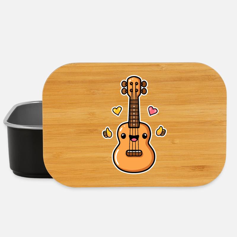 Ukulele Cartoon-Stil - Lunch Box - Schwarz