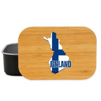 Fierté finlandaise, drapeau de la Finlande - Boîte à goûter - noir - Devant