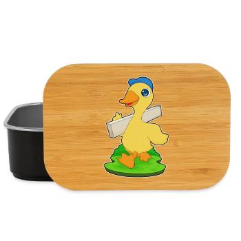 Ente Tischler Holz Handwerk - Lunch Box - Schwarz - Vorne