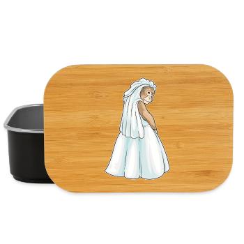 Affe Braut Schleier Hochzeit - Lunch Box - Schwarz - Vorne