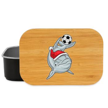 Dolphin Christmas Football - Lunch Box - black - Front