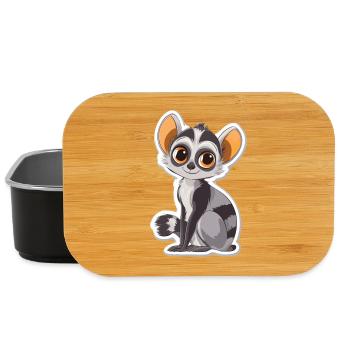lemur - Lunch Box - black - Front