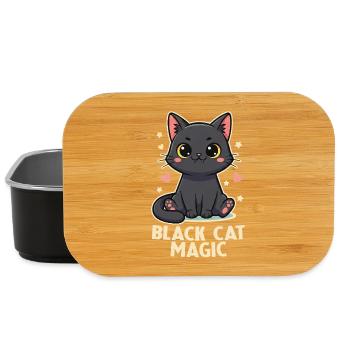 Chat noir Chat Noir Magie Mignonne Kawaii - Boîte à goûter - noir - Devant
