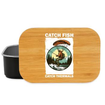 Abenteuerlicher Angler mit Klimmbrett - Lunch Box - Schwarz - Vorne