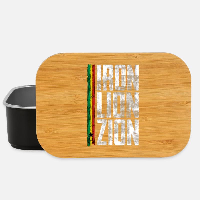 Iron Lion Rastafari Design - Lunch Box - Schwarz