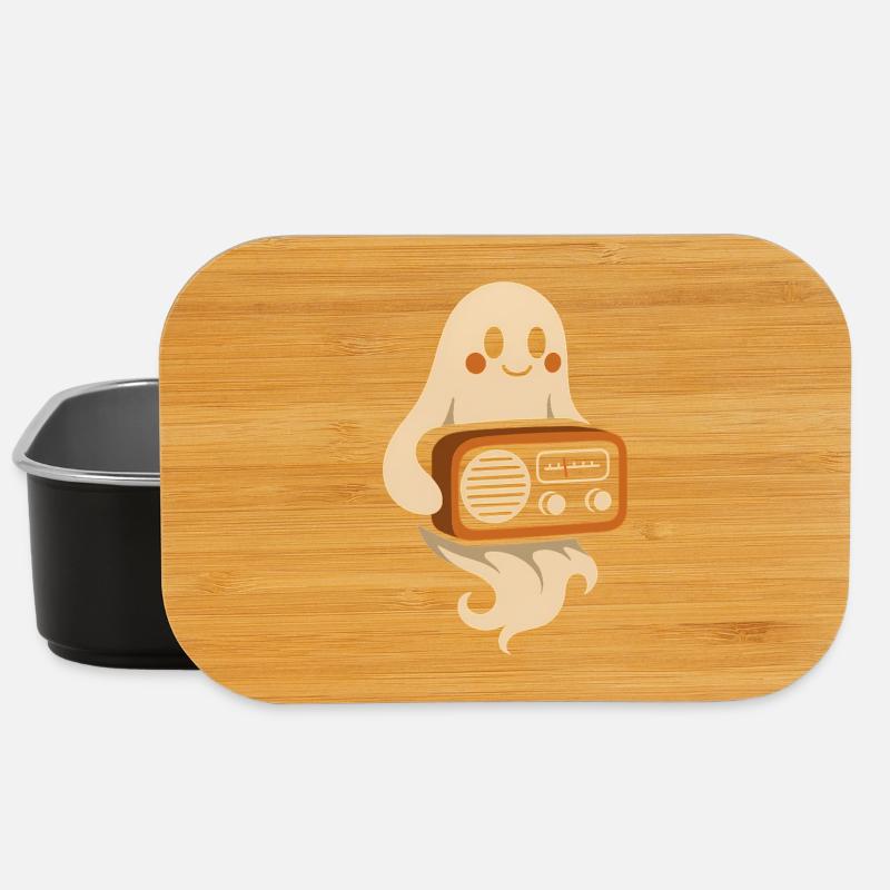 Geist mit Retroradio - Lunch Box - Schwarz