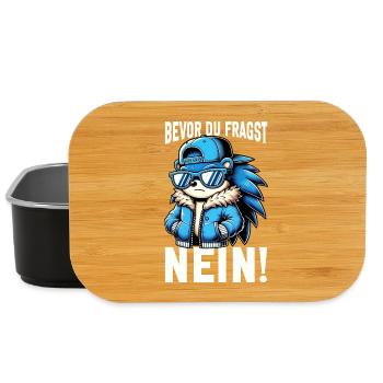 Bevor Du Fragst Nein Igel Schlechte Laune - Lunch Box - Schwarz - Vorne