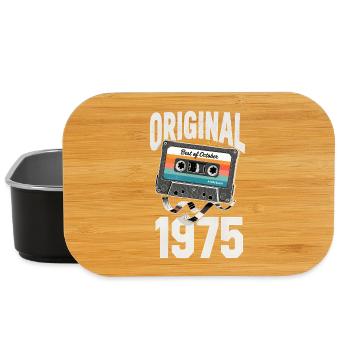Oktober 1975 Legende Vintage Kassette Geschenk - Lunch Box - Schwarz - Vorne