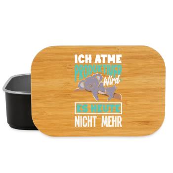 Ich atme – produktiver wird es heute nicht - Lunch Box - Schwarz - Vorne