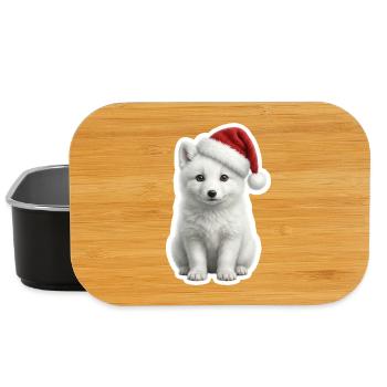 White arctic fox in deep snow - Lunch Box - black - Front