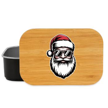 Cool Santa Claus with Sunglasses - Lunch Box - black - Front