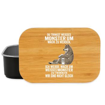 Funny Weisses Monster Wolf We Are Not The Same - Lunch Box - Schwarz - Vorne