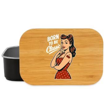 Cadeau rétro classique né de la Pin-Up Rockabilly - Boîte à goûter - noir - Devant
