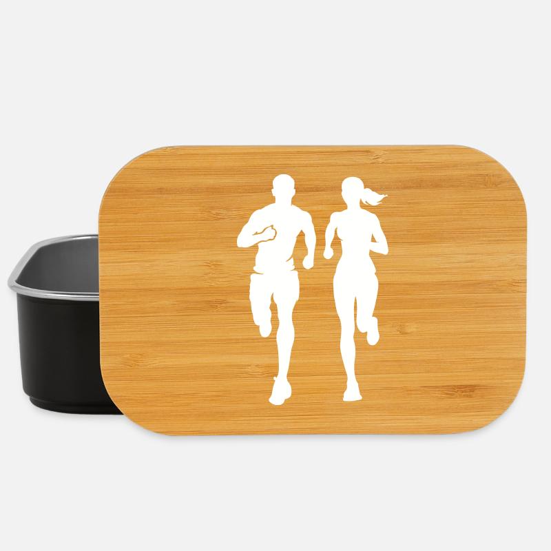 Marathonläufer Team Silhouette Marathon - Lunch Box - Schwarz