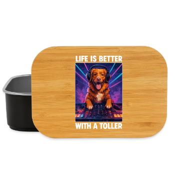 Nova Scotia Great DJ Dog Funny Positive Gift - Lunch Box - black - Front