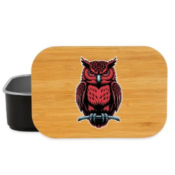 Hibou Rouge Oiseau de Nuit Chouette Gigante Mystique pour les joueurs - Boîte à goûter - noir - Devant