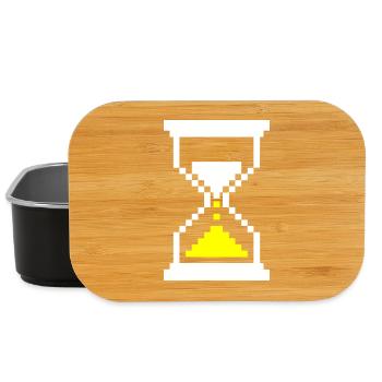 Pixel Hourglass Loading Bar Retro Gaming - Boîte à goûter - noir - Devant