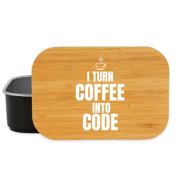 I Turn Coffee Into Code - Lunch Box - black - Front