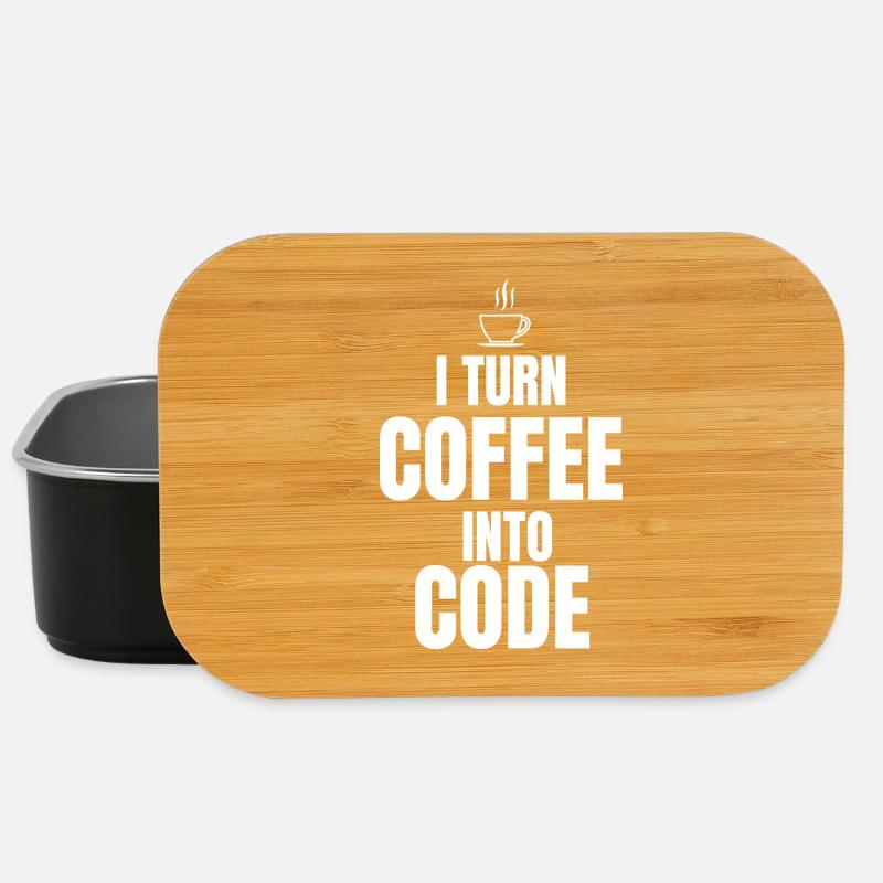 Ich verwandle Kaffee in Code - Lunch Box - Schwarz